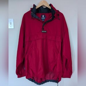 Ralph Lauren Chaps Vintage Red Pullover Windbreaker Jacket - Men's Medium